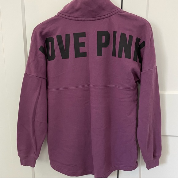 PINK Victoria’s Secret Quarter Snap-up Pullover in Maldive Mist - Picture 2 of 11